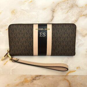 Michael Kors Jet Set Logo Stripe Large Wallet